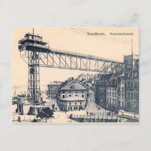 Carte Postale Stockholm, ascenseur Katarinahissen, 1919,