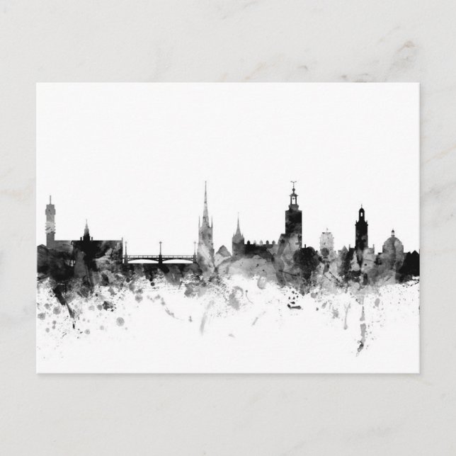 Carte Postale Stockholm Suède Skyline (Devant)