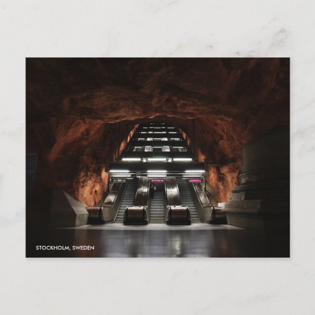 Carte Postale Stockholm Underground I avec nom de ville (Devant)