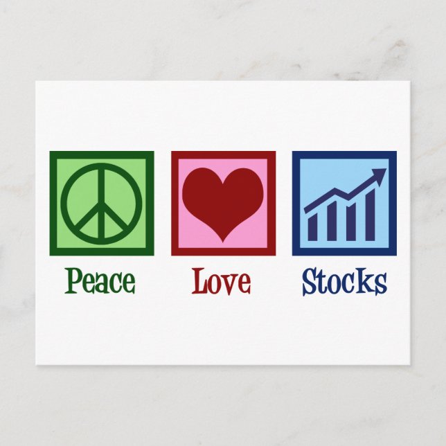 Carte Postale Stocks de l'amour pour la paix (Devant)