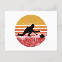 Stone Curling Winter Sport Curler Retro Vintage