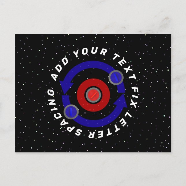 Carte Postale Stone de curling roulant comme l'orbite de la Terr (Devant)