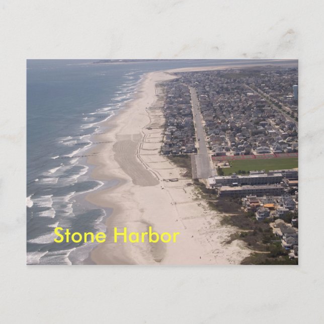 Carte Postale Stone Harbour Beach Aerial (Devant)