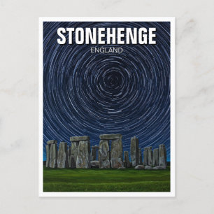 Carte Postale Stonehenge Angleterre Royaume-Uni Startrails