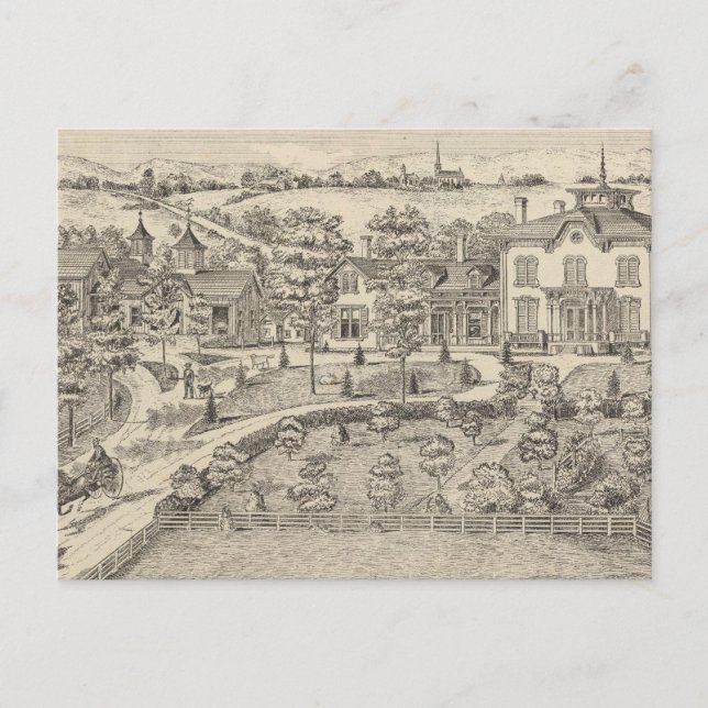 Carte Postale Stonehenge une résidence et une ferme stock (Devant)