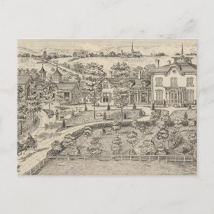 Carte Postale Stonehenge une résidence et une ferme stock