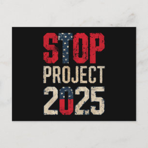 Carte Postale Stop Projet 2025 Trump Biden Vintage