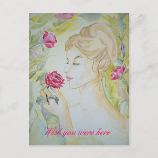 Carte Postale Stopandsmelltheroses, J'aimerais que vous soyez ic