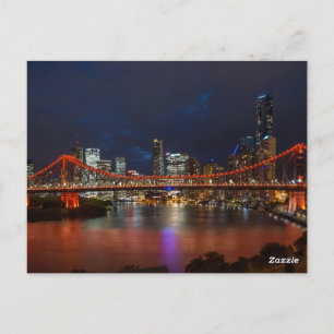 Carte Postale Story Bridge et ville à la tombée de la nuit, Bris
