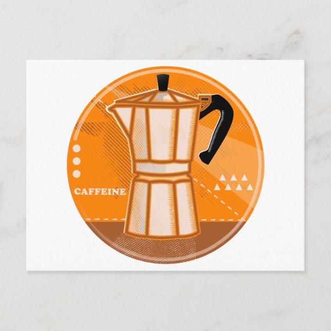 Carte Postale Stove top espresso pot retro (Devant)