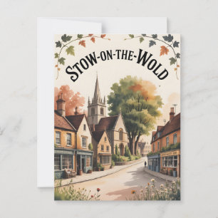 Carte Postale Stow sur le monde vintage