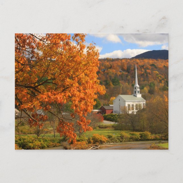 Carte Postale Stowe Vermont à l'automne (Devant)