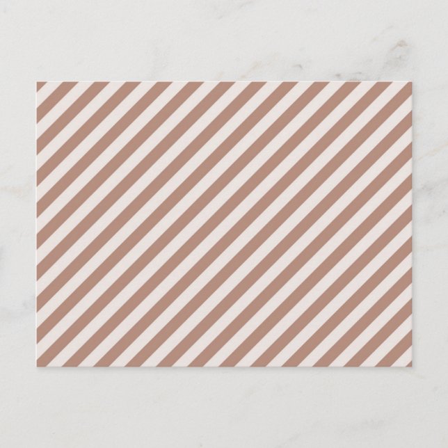 Carte Postale [STR-BRO-1] Brown et blanc rayé (Devant)