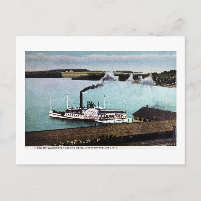 Carte Postale Str. Mont Washington, lac Winnipesaukee, N.H. (Devant)