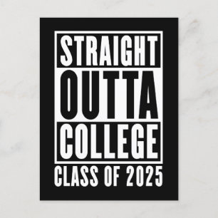 Carte Postale Straight Outta College Classe de 2025