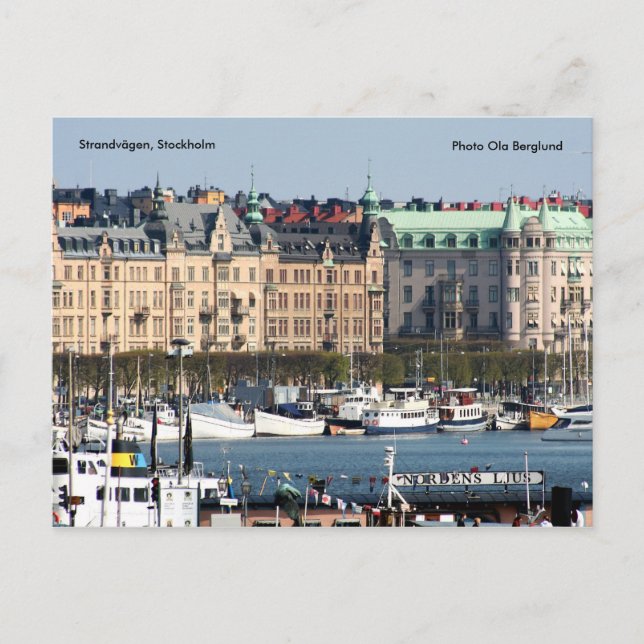Carte Postale Strandvägen, Stockholm, Photo Ol... (Devant)