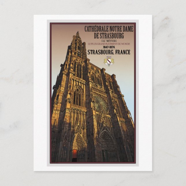 Carte Postale Strasbourg - Cathédrale Notre Dame (Devant)