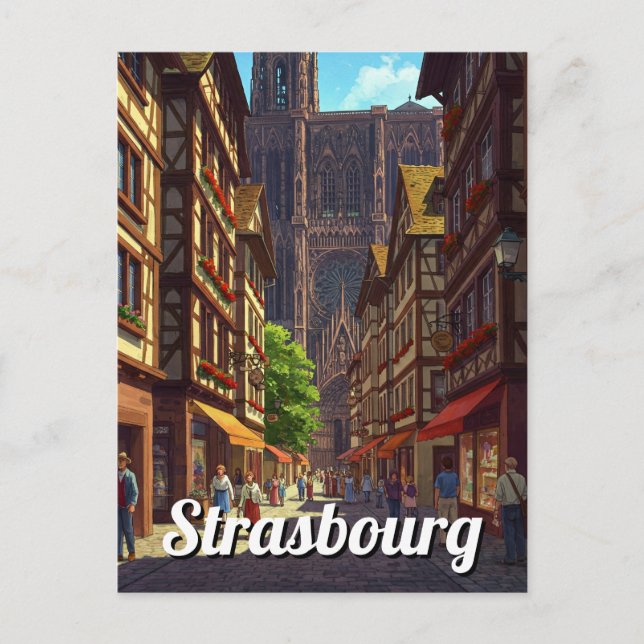 Carte Postale Strasbourg France Voyages (Devant)
