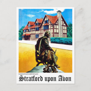 Carte Postale Stratford upon Avon, lieu de naissance de shakespe