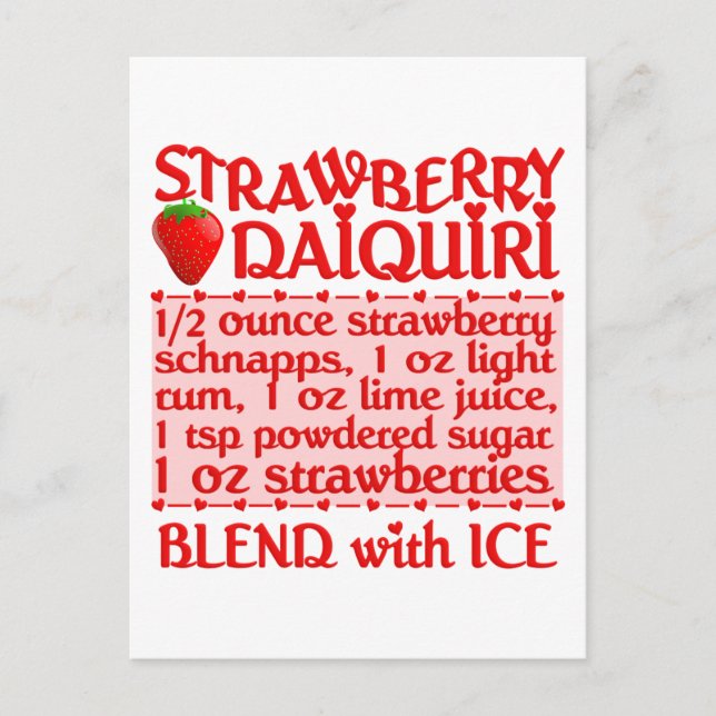 Carte postale Strawberry Daiquiri (Devant)