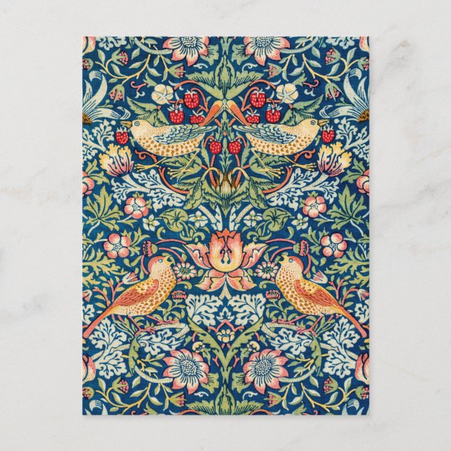 Carte Postale Strawberry Thief, William Morris (Devant)