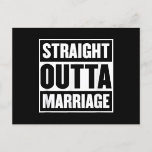 Carte Postale Stright Outta Mariage Funny Divorce Party
