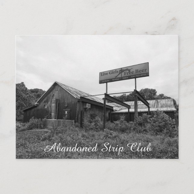 Carte postale Strip Club abandonnée (Devant)