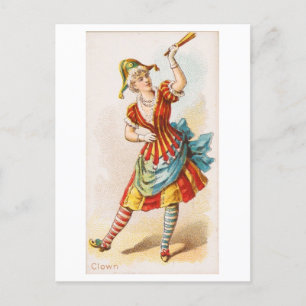Carte Postale Strong Women Series #28 : Clown Vintage