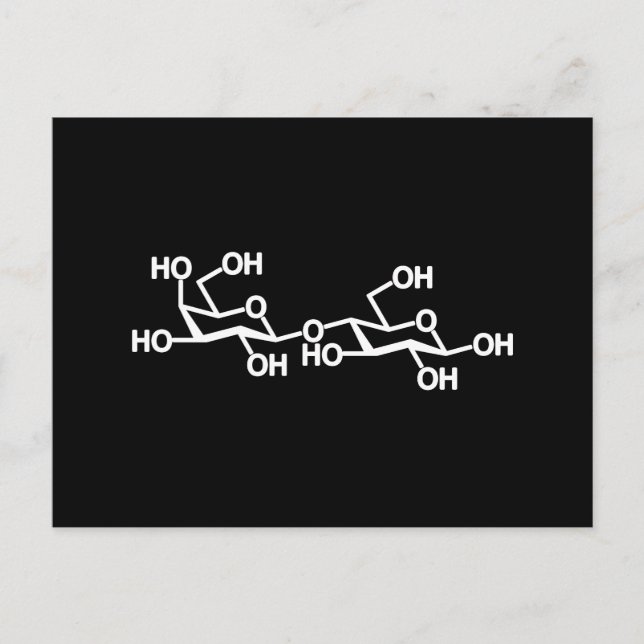 Carte Postale Structure du lait lactose (Devant)