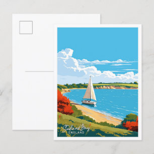 Carte Postale Studland Bay Angleterre Illustration Vintage Voyag