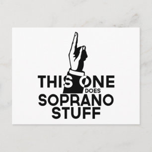 Carte Postale Stuff Soprano - Musique Soprano Drôle
