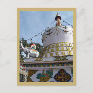 Carte Postale Stupa bouddhiste Temple du Dalaï Lama Dharamsala I