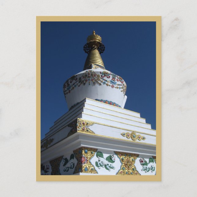 Carte Postale Stupa bouddhiste tibétain à Dzongsar Shedra (Devant)