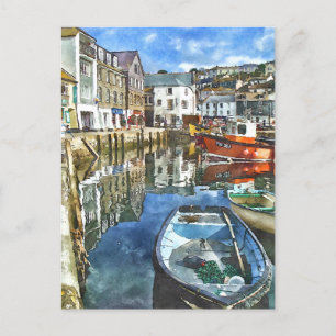 Carte Postale Style Aquarelle Cornwall