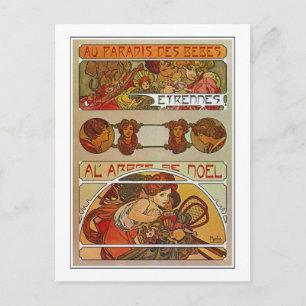 Carte Postale Style Art Nouveau, Mucha