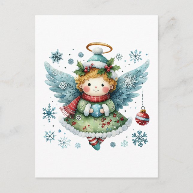 Carte Postale Style d'art populaire mignonne Angel (Devant)