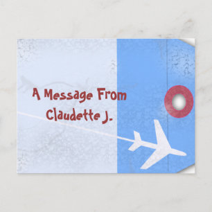 Carte Postale Style de balise de bagage