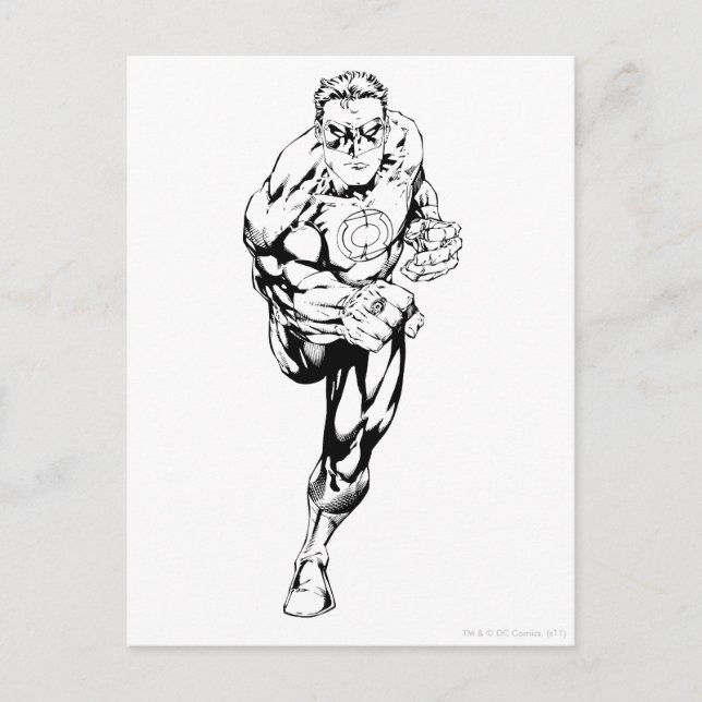 Carte Postale Style de bande dessinée - Coureur, noir et blanc (Devant)