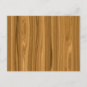 Carte Postale Style de grain élégant en bois