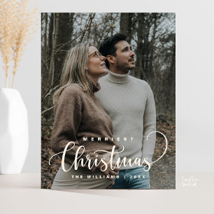 Carte Postale Style et rustique, Joyeux Noël Photo de famille