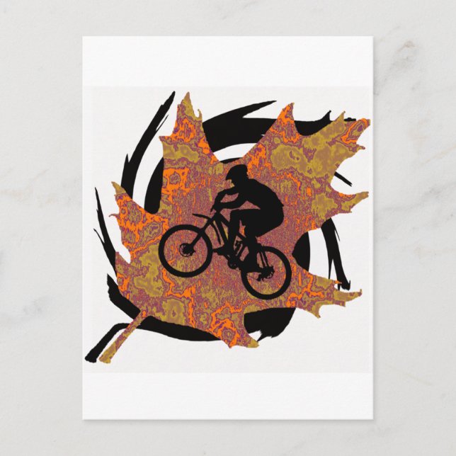 Carte Postale Style Fumée de vélo (Devant)