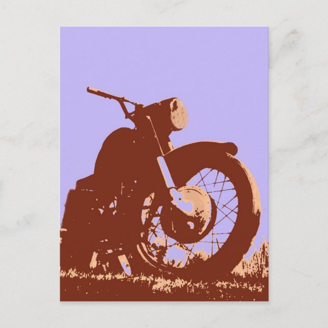 Carte Postale Style pop art moto vintage (Devant)