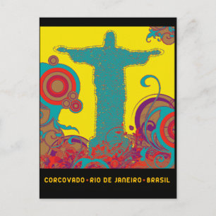 Carte Postale Style Pop Corcovado