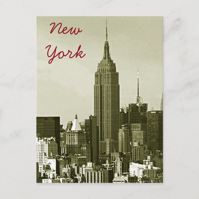 Carte postale style rétro de New York (Devant)