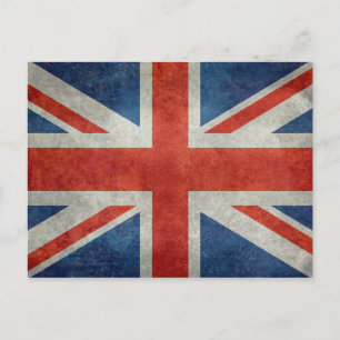 Carte postale style rétro du drapeau britannique U