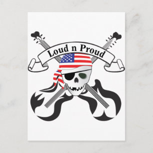 Carte Postale Style Rock Pirate USA