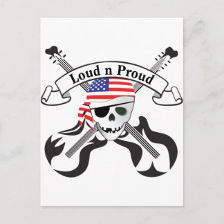 Carte Postale Style Rock Pirate USA