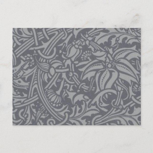 Carte Postale Style Scottish Thistle Knot William Morris (Devant)