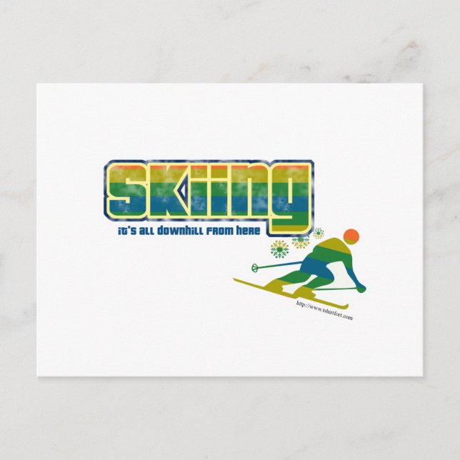 Carte Postale Style ski vintage (Devant)