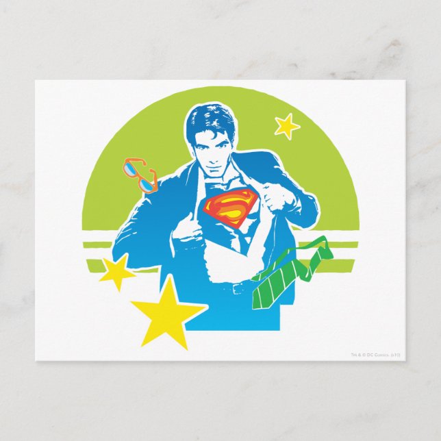 Carte Postale Style Superman 80's (Devant)